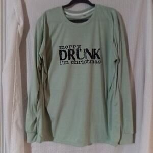 Christmas Long Sleeve Mint Xl Funny Holiday Casual Party T Shirt Men Women